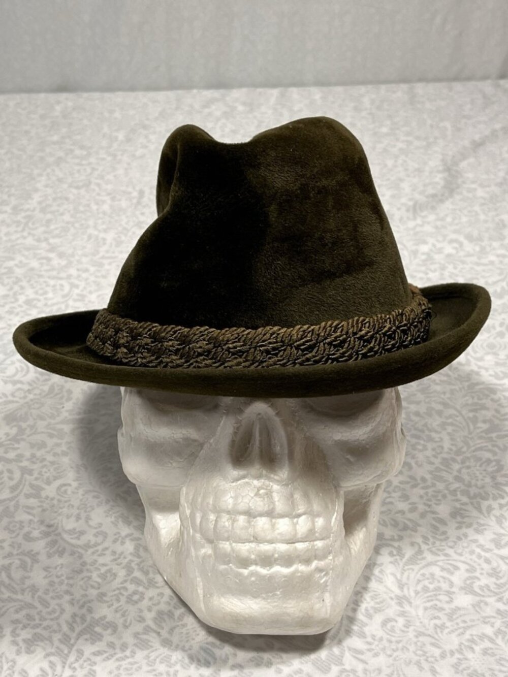 Vtg White New Haven Fur Felt Fedora Hat E.J. Hickey Co Sz 7 St Patrick’s Day - Picture 2 of 11